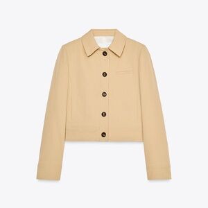 NWT Zara SHOULDER PAD CROPPED JACKET